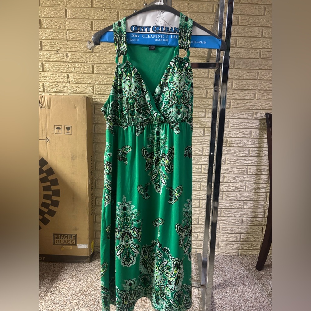 Inc International Concepts Green Paisley Women's Dress

 #A